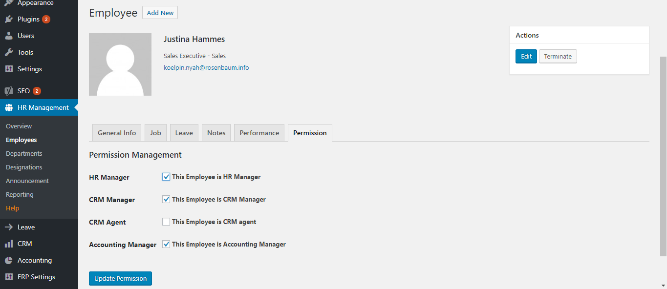 Roles and Permissions In WordPress ERP