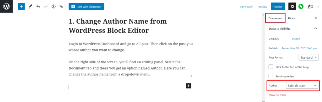 Post Author Block – Documentation –