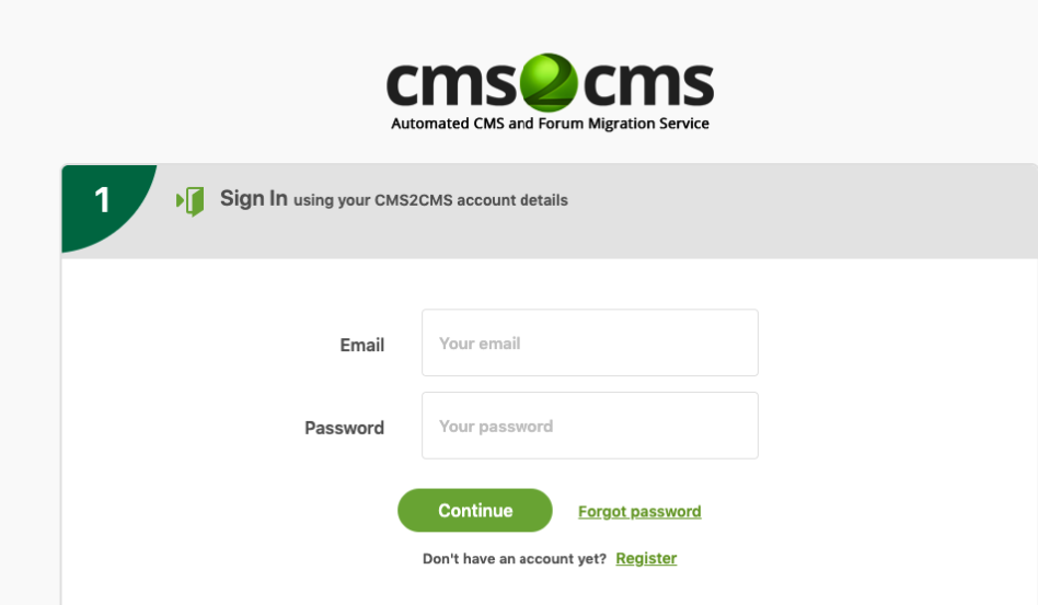 Using CMS to CMS connector