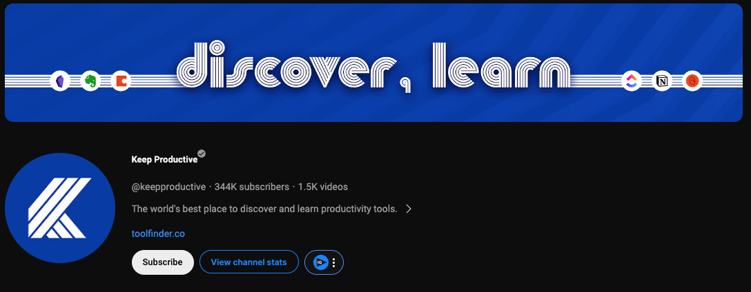 Productivity on YouTube