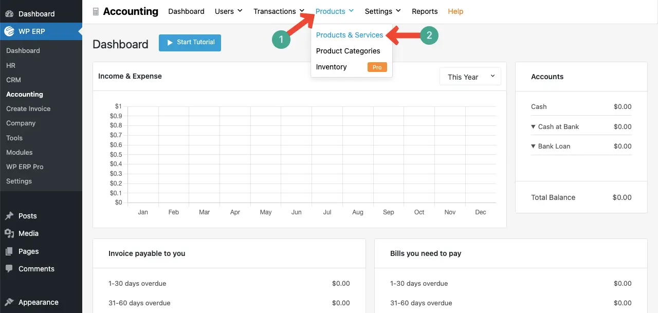 Add new products to WP ERP
