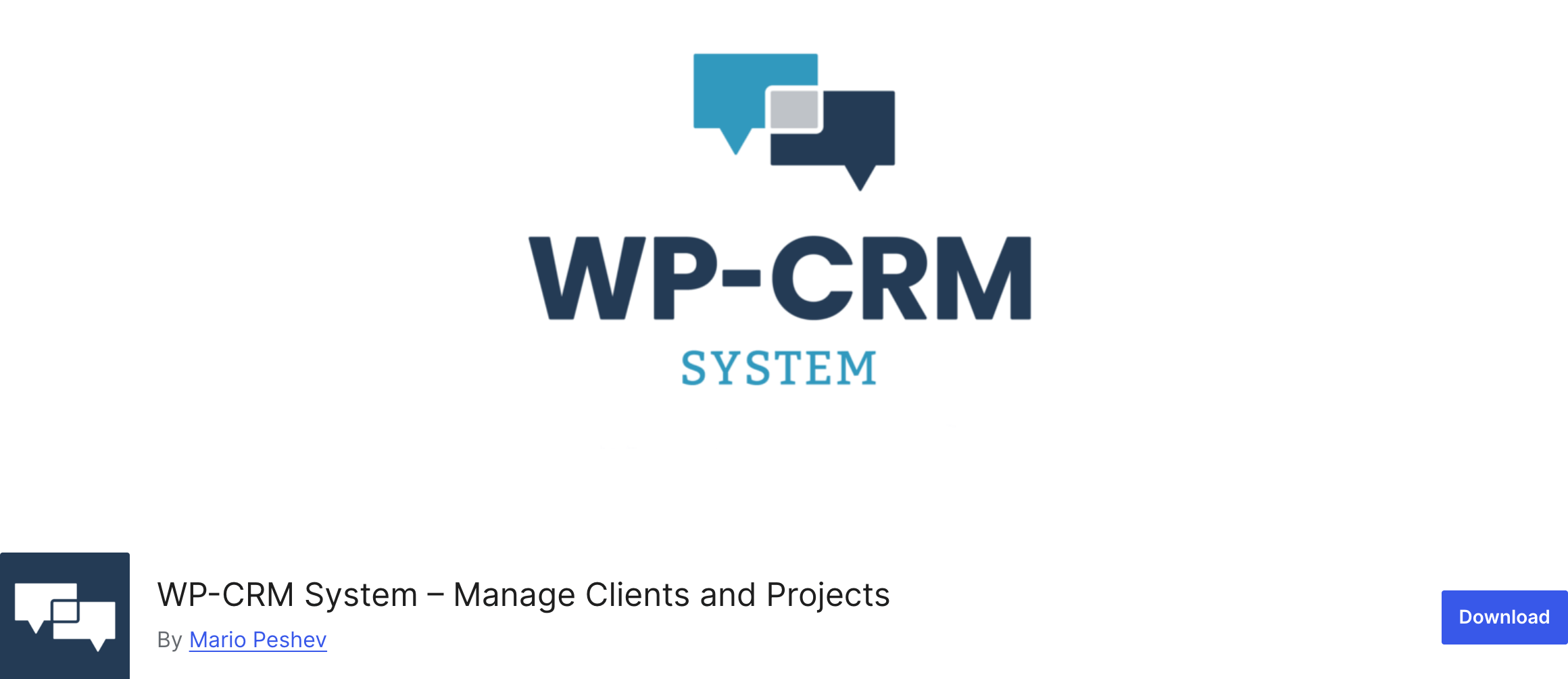 Screenshot of the WP CRM system plugin from the WordPress repository