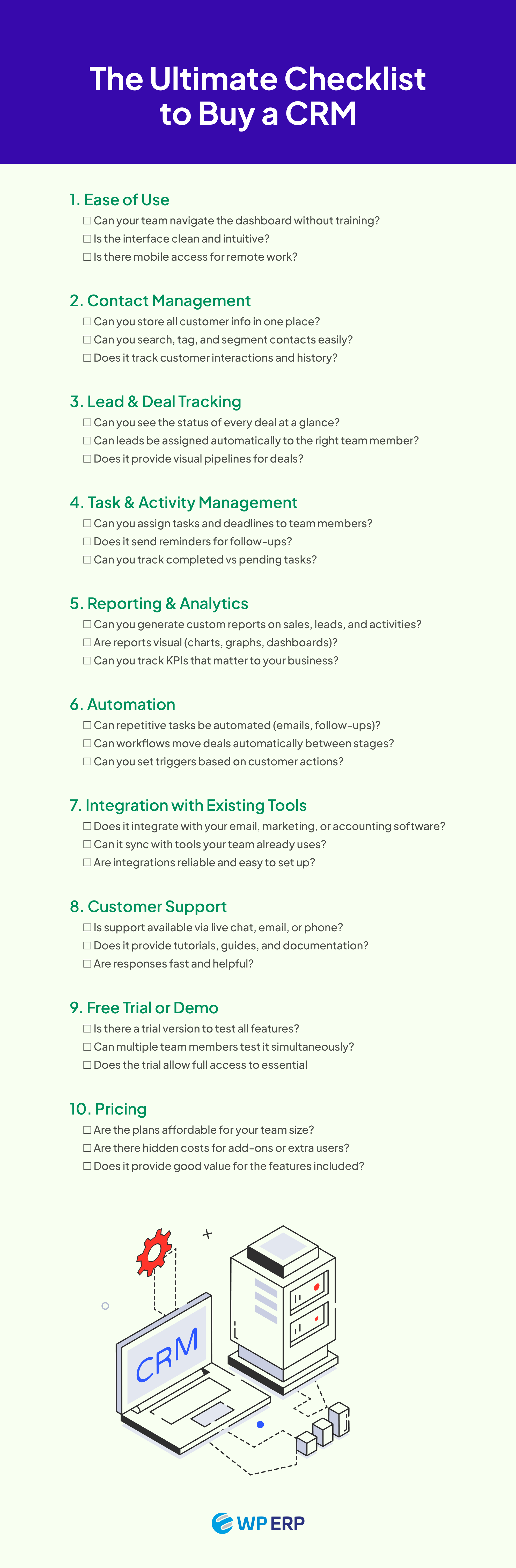 A checklist to buy a CRM
