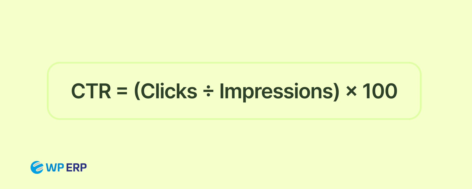 Equation of how to calculate click through rate