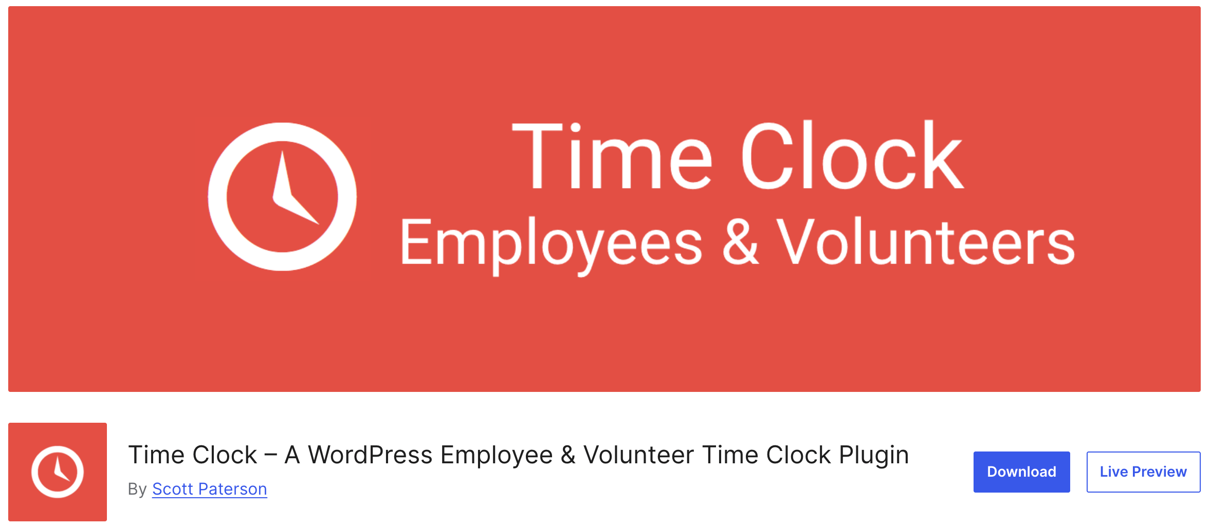 Time Clock plugin