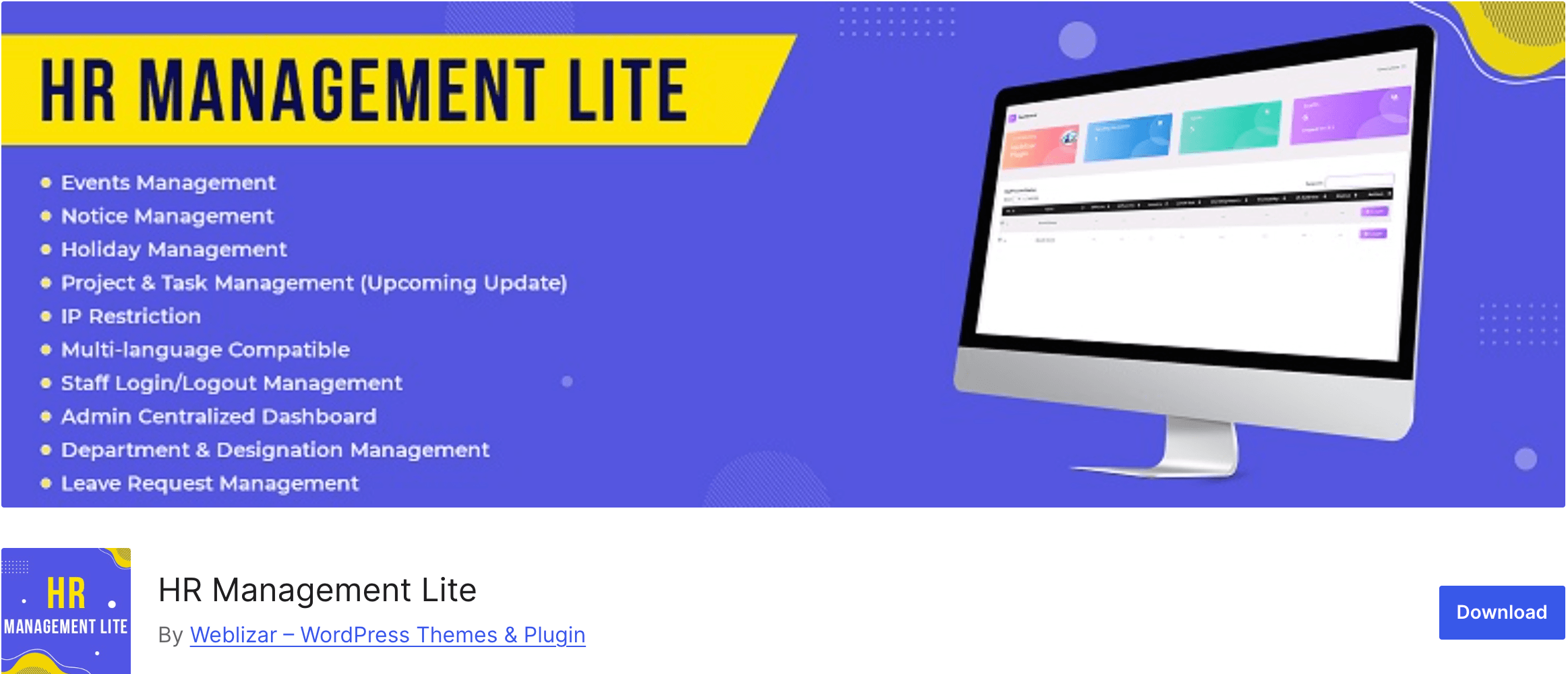 HR Management Lite plugin