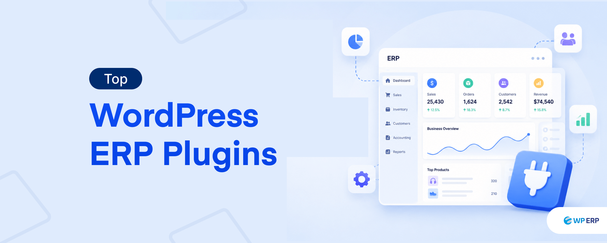 Feature image - Top WordPress ERP Plugins